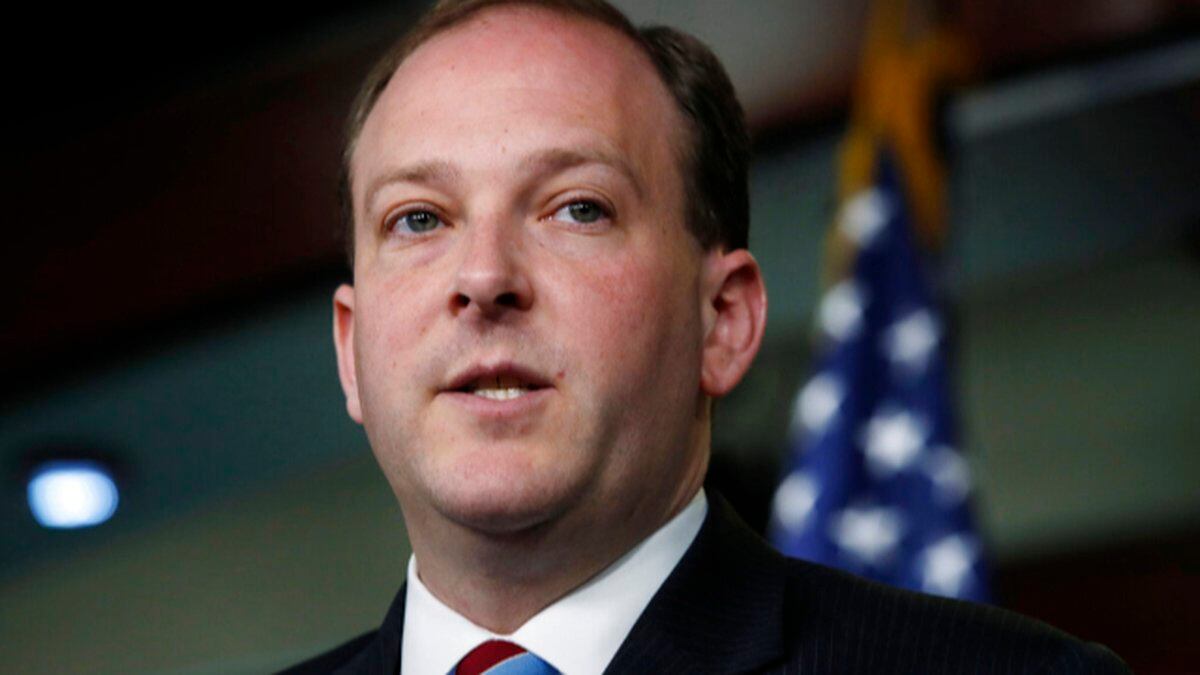 In this May 22, 2018 photo, Rep. Lee Zeldin, R-N.Y., speaks during a news conference on Capitol...